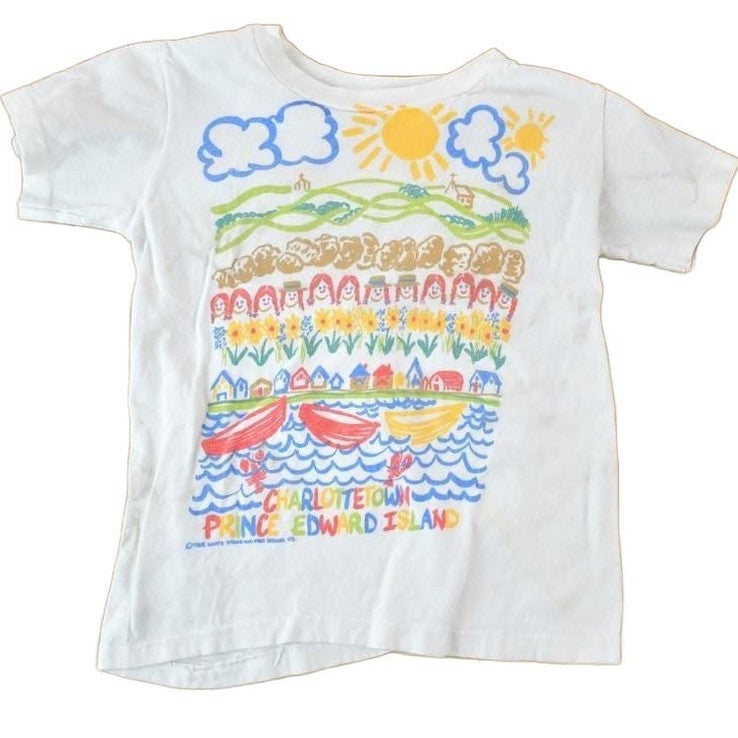 Vintage 1990s Youth Prince Edward Island Souvenir Single Stitch Graphic Print T-Shirt Made In USA Youth Small Men's Small from propervintagecanada