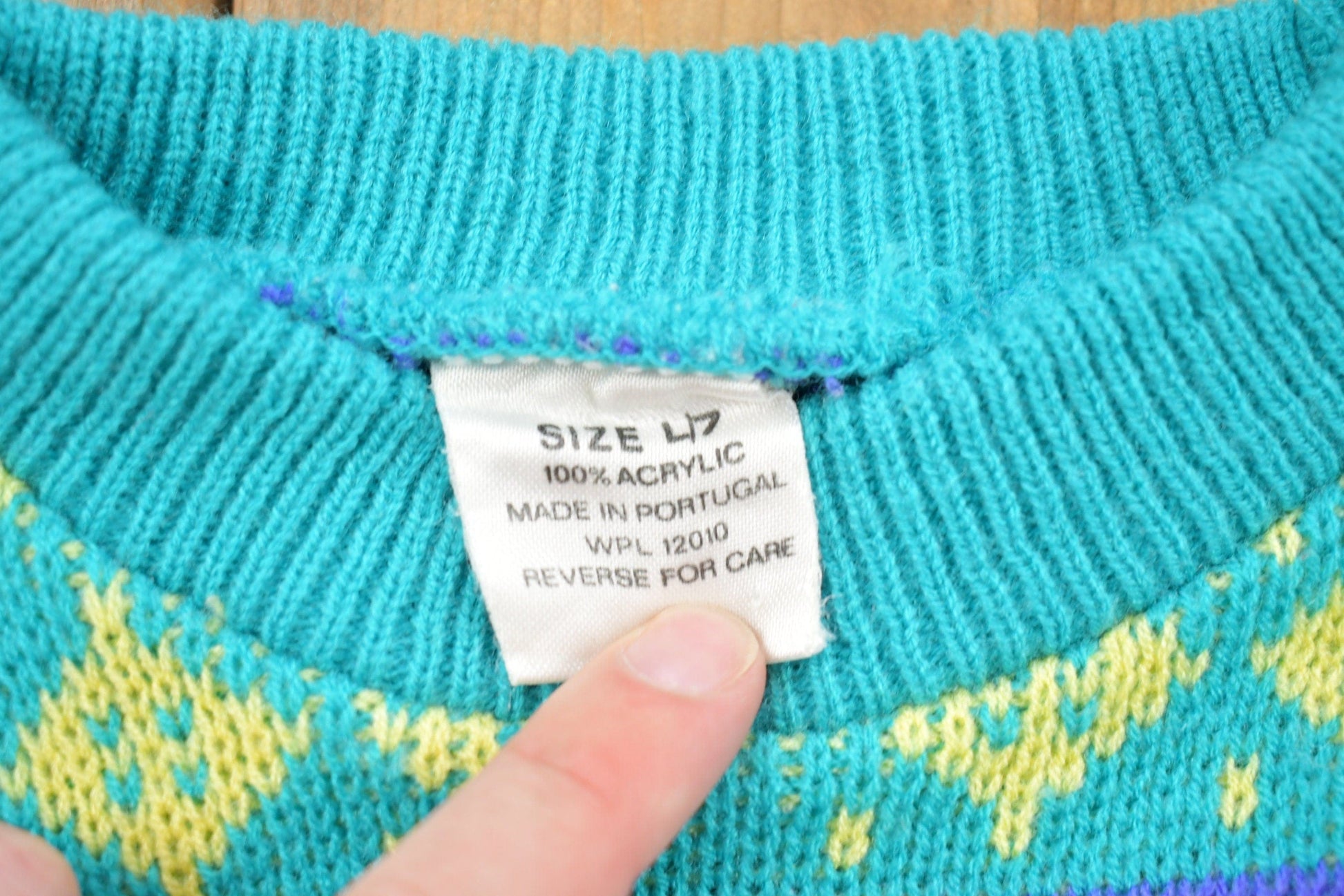 Vintage 1990s Youth Size Knitted Crewneck Sweater Youth S from propervintagecanada