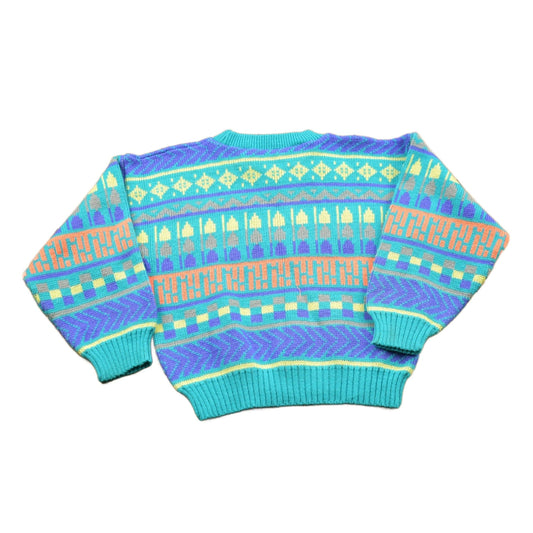 Vintage 1990s Youth Size Knitted Crewneck Sweater Youth S from propervintagecanada