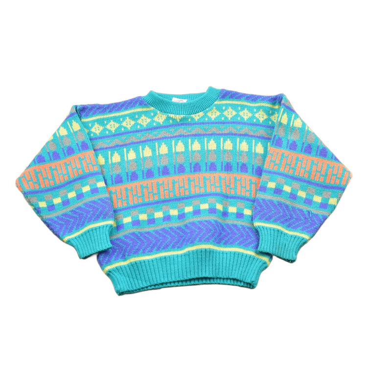 Vintage 1990s Youth Size Knitted Crewneck Sweater Youth S from propervintagecanada
