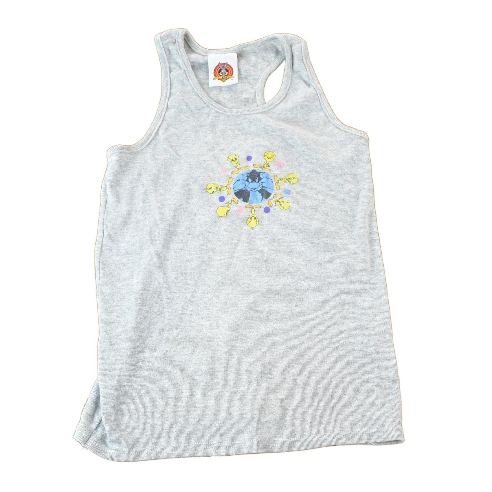 Vintage 1990s Youth Warner Brothers Tweety Bird Cartoon Promo Tank Top Youth S