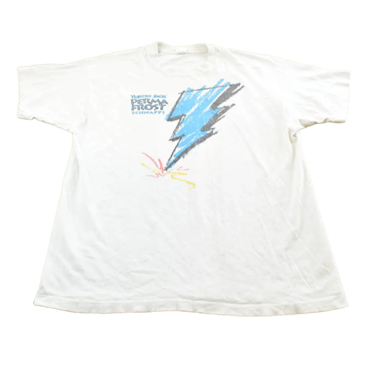 Vintage 1990s Yukon Jack Perma Frost Schnapps Graphic T-Shirt Mens XL from propervintagecanada