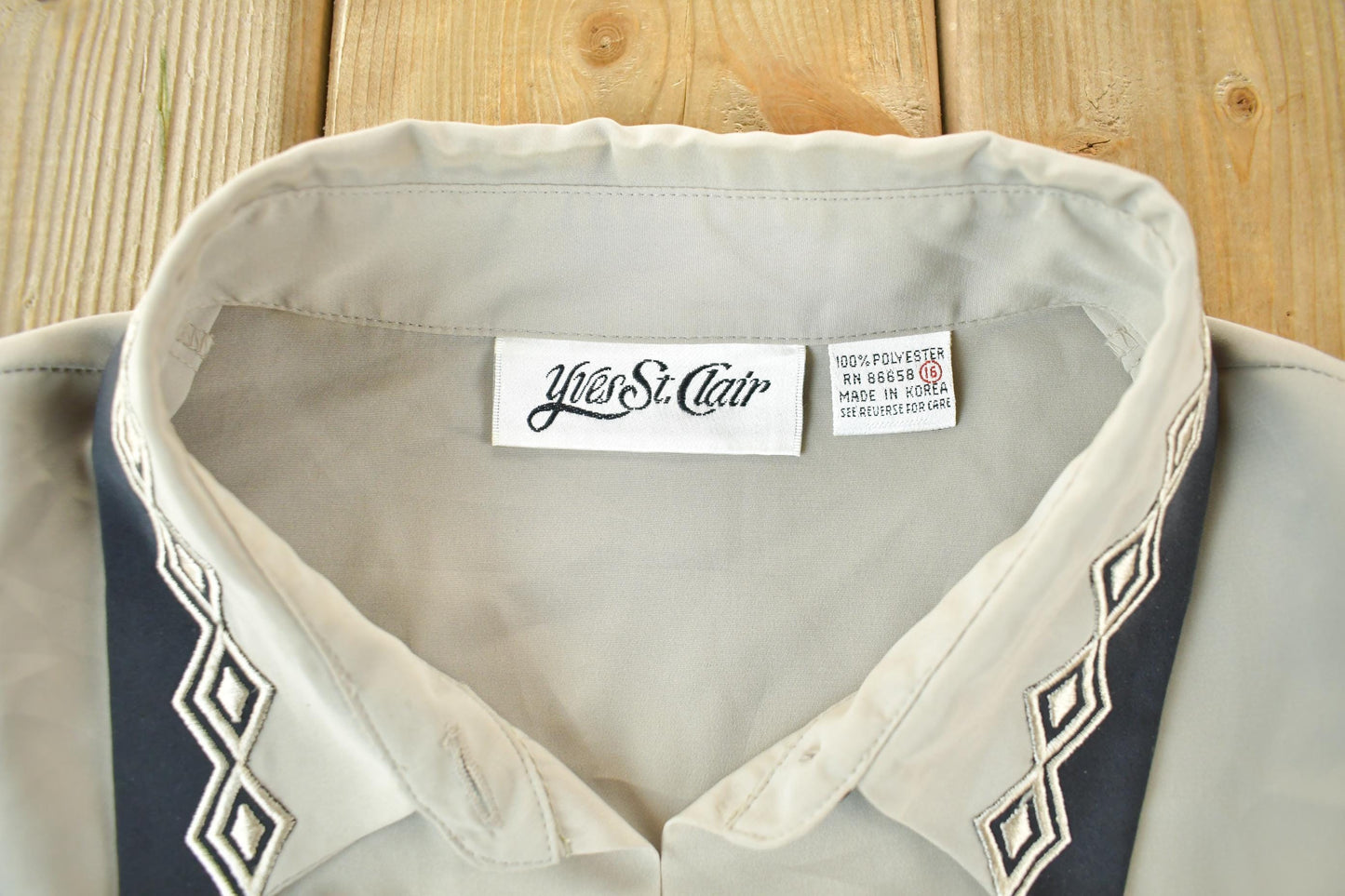 Vintage 1990s Yves St. Clair Button Up Shirt Women's L from propervintagecanada