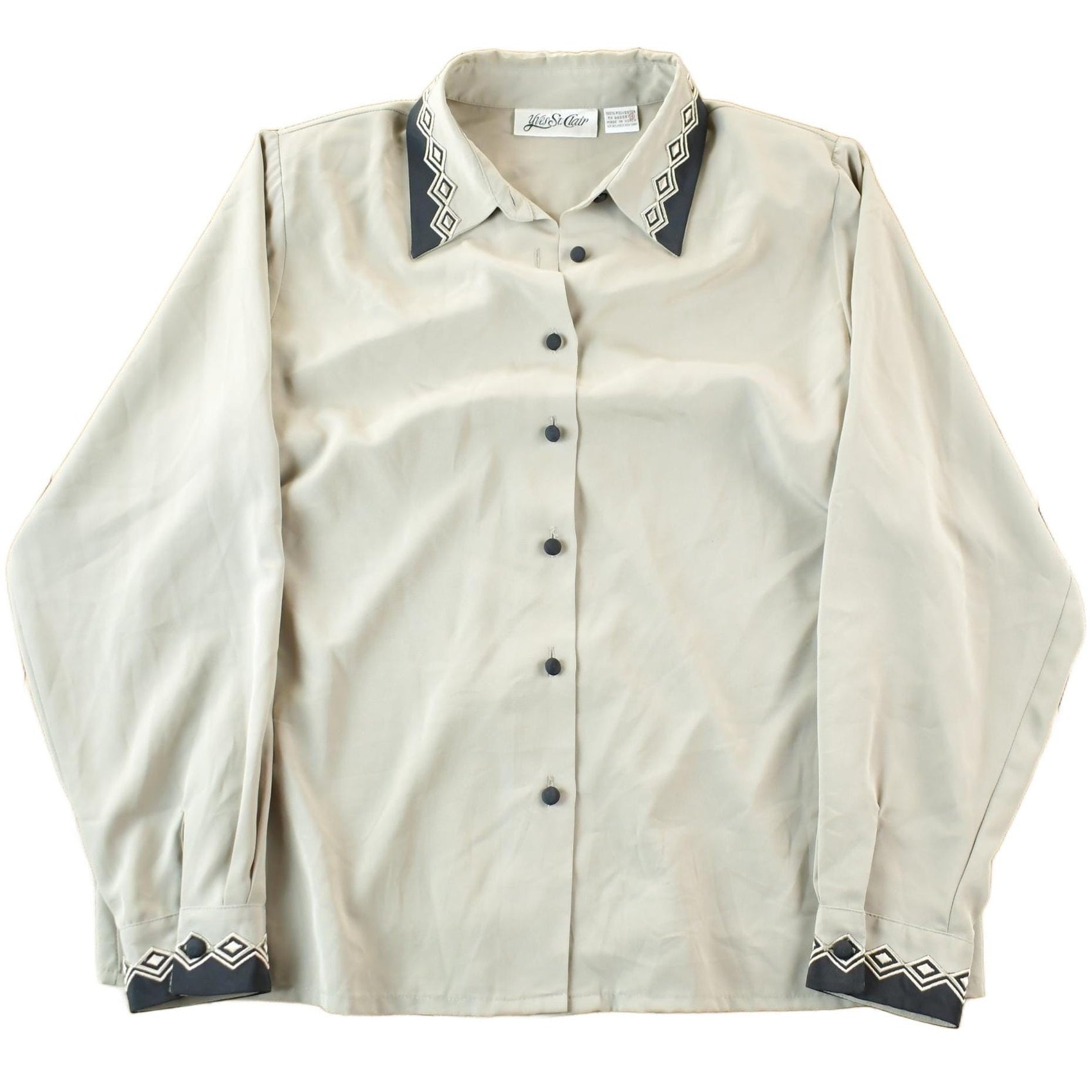 Vintage 1990s Yves St. Clair Button Up Shirt Women's L from propervintagecanada