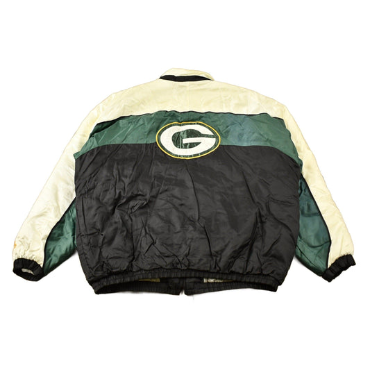 Vintage 1990sGreen Bay Packers NFL Color Block Windbreaker Jacket Men's 2XL from propervintagecanada
