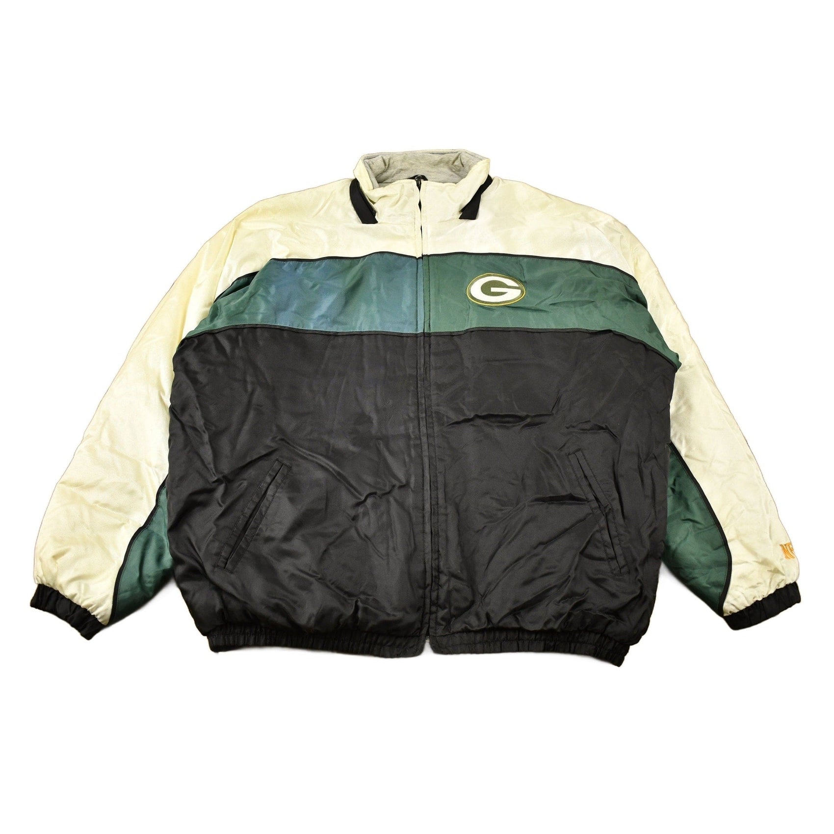 Vintage 1990sGreen Bay Packers NFL Color Block Windbreaker Jacket Men's 2XL from propervintagecanada