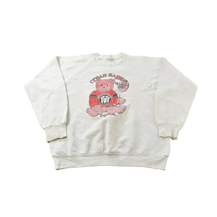 Vintage 1991 Cedar Rapids Iowa Teddy Bear Crewneck Sweatshirt Mens Medium from propervintagecanada