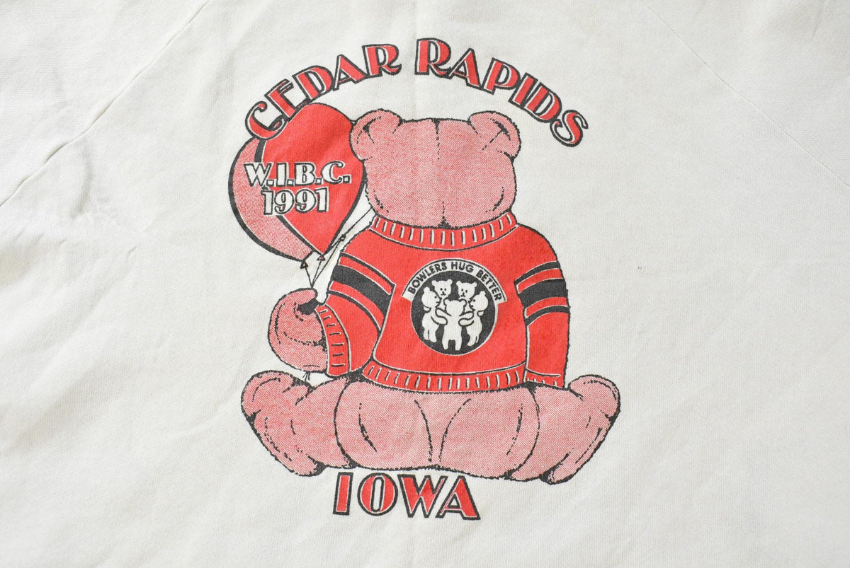 Vintage 1991 Cedar Rapids Iowa Teddy Bear Crewneck Sweatshirt Mens Medium from propervintagecanada