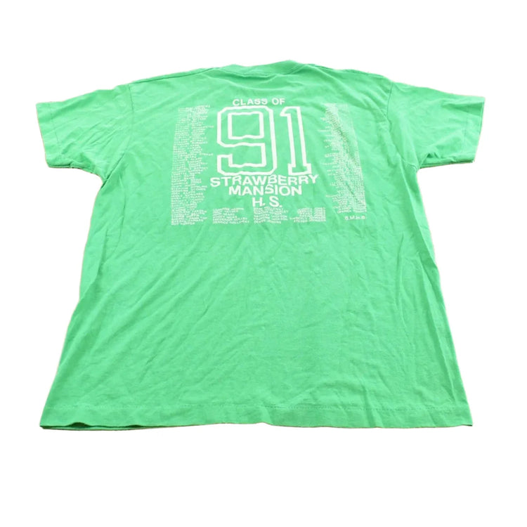 Vintage 1991 Class of 91 Strawberry Mansion High School T-Shirt Men's L from propervintagecanada