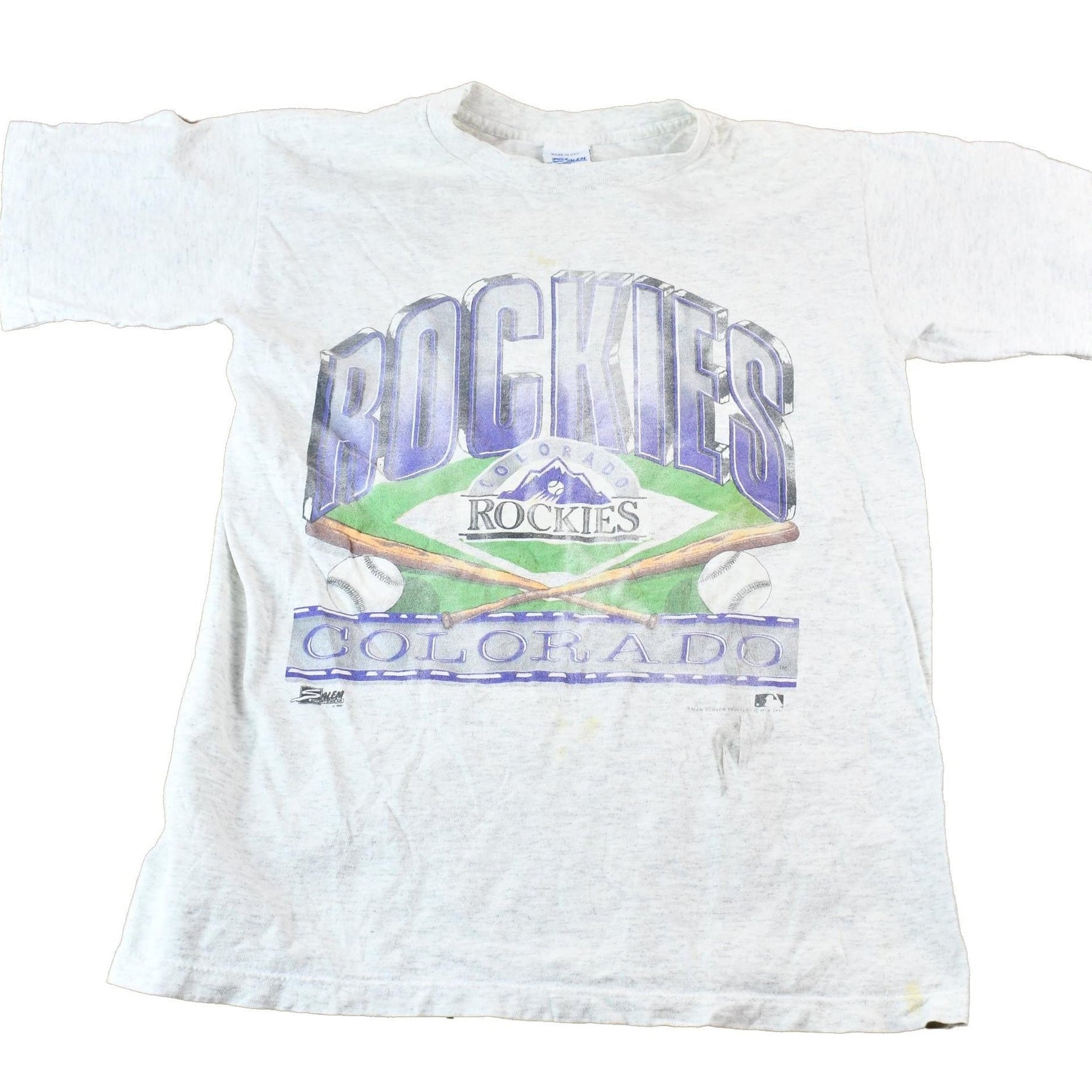 Vintage 1991 Colorado Rockies MLB Baseball Expansion Promotional Graphic T-Shirt Men's Small from propervintagecanada