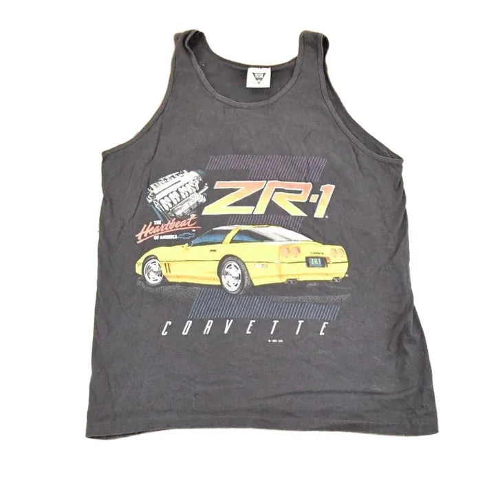 Vintage 1991 Corvette ZR1 Souvenir Chevrolet Tank Top Men's M from propervintagecanada