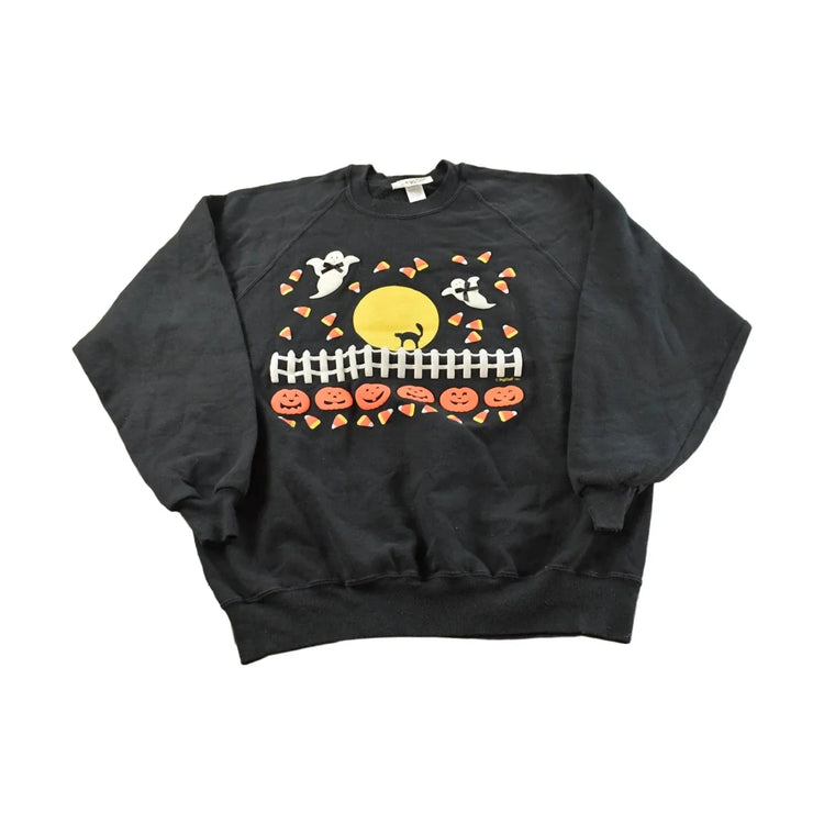 Vintage 1991 Cracker Barrel Halloween Pumpkin Crewneck Sweatshirt Men's L from propervintagecanada