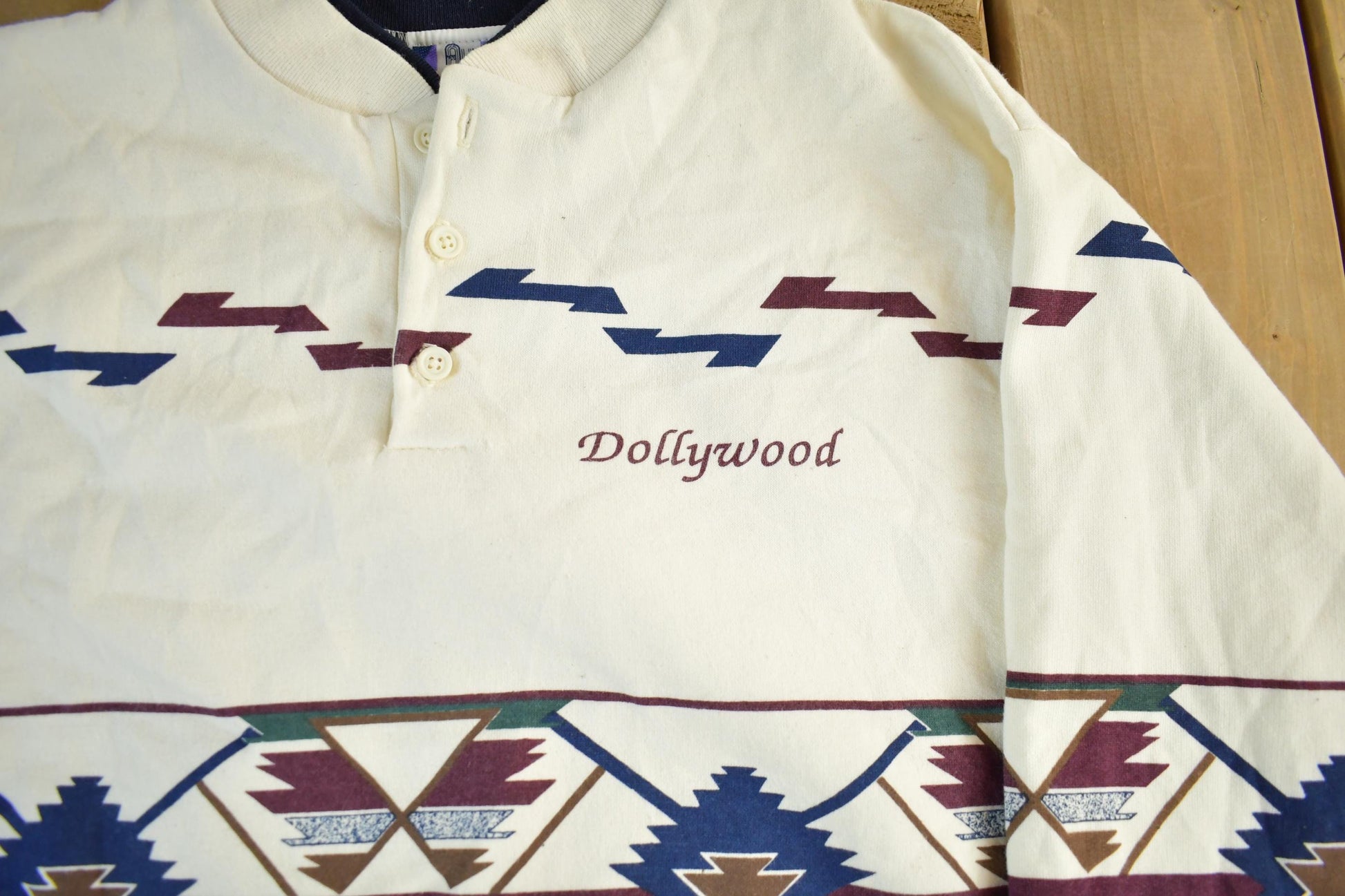 Vintage 1991 Dollywood Butterfly Theme Crewneck Sweatshirt Men's Large from propervintagecanada
