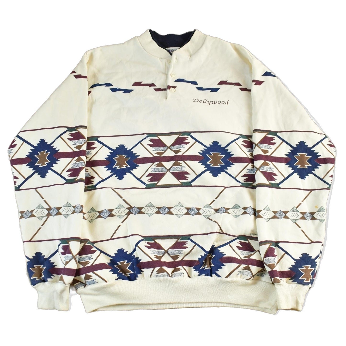 Vintage 1991 Dollywood Butterfly Theme Crewneck Sweatshirt Men's Large from propervintagecanada