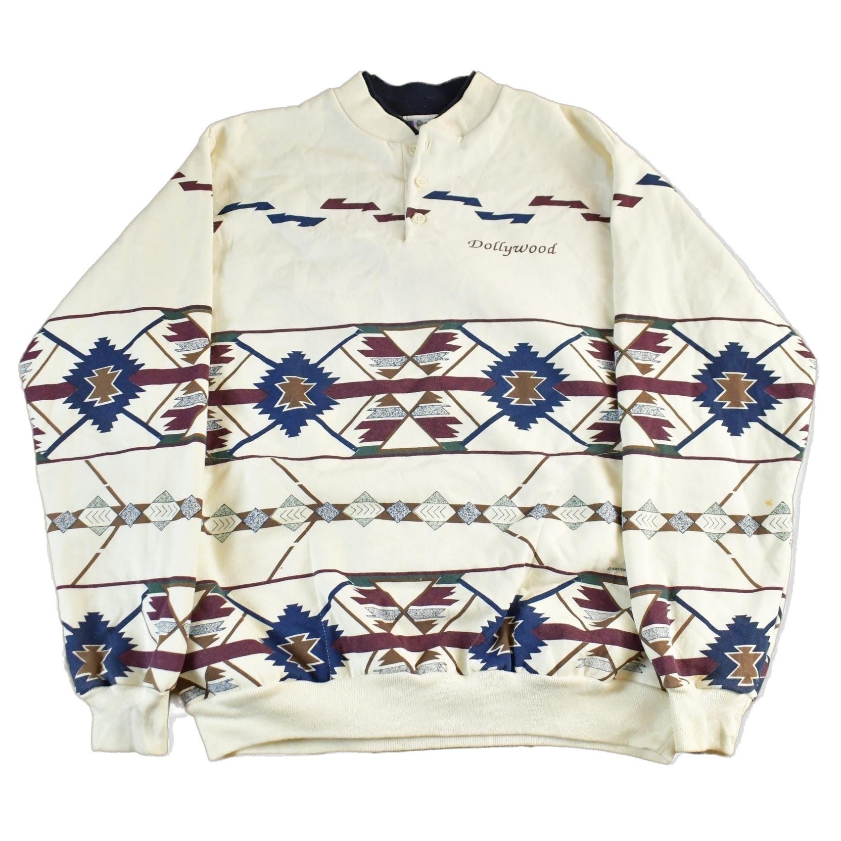 Vintage 1991 Dollywood Butterfly Theme Crewneck Sweatshirt Men's Large from propervintagecanada