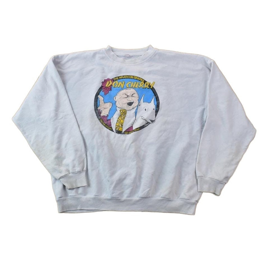 Vintage 1991 Don Cherry The War On Grapes NHL Hockey Crewneck Sweatshirt Men's XL from propervintagecanada