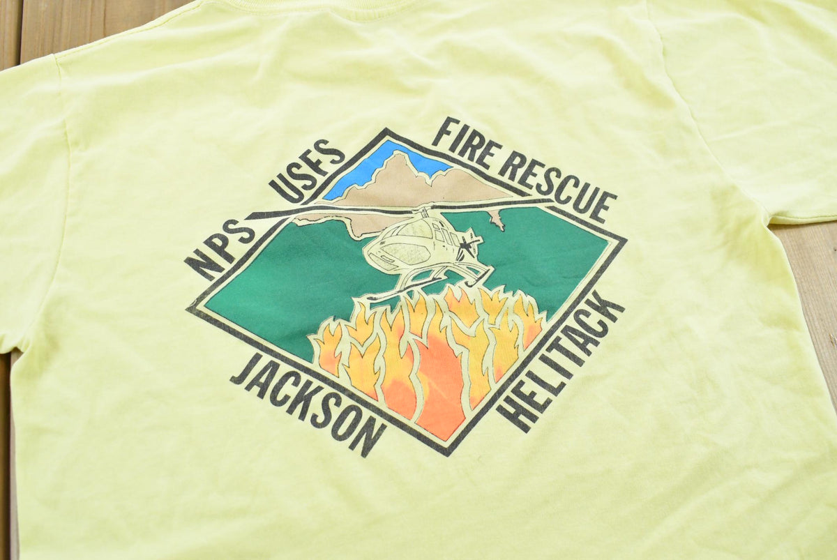 Vintage 1991 Jackson Helitack Fire Rescue T-Shirt Men's S from propervintagecanada