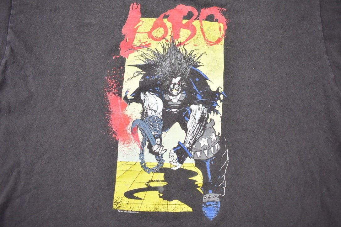 Vintage 1991 Lobo DC Comics Graphitti Promo T-shirt Men's XL from propervintagecanada