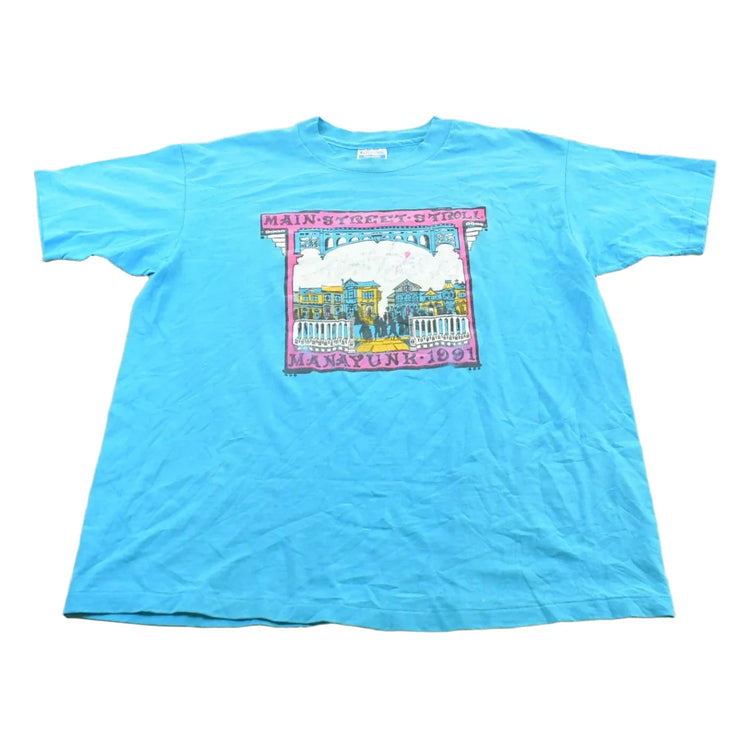 Vintage 1991 Main Street Manayunk T-Shirt Men's L from propervintagecanada