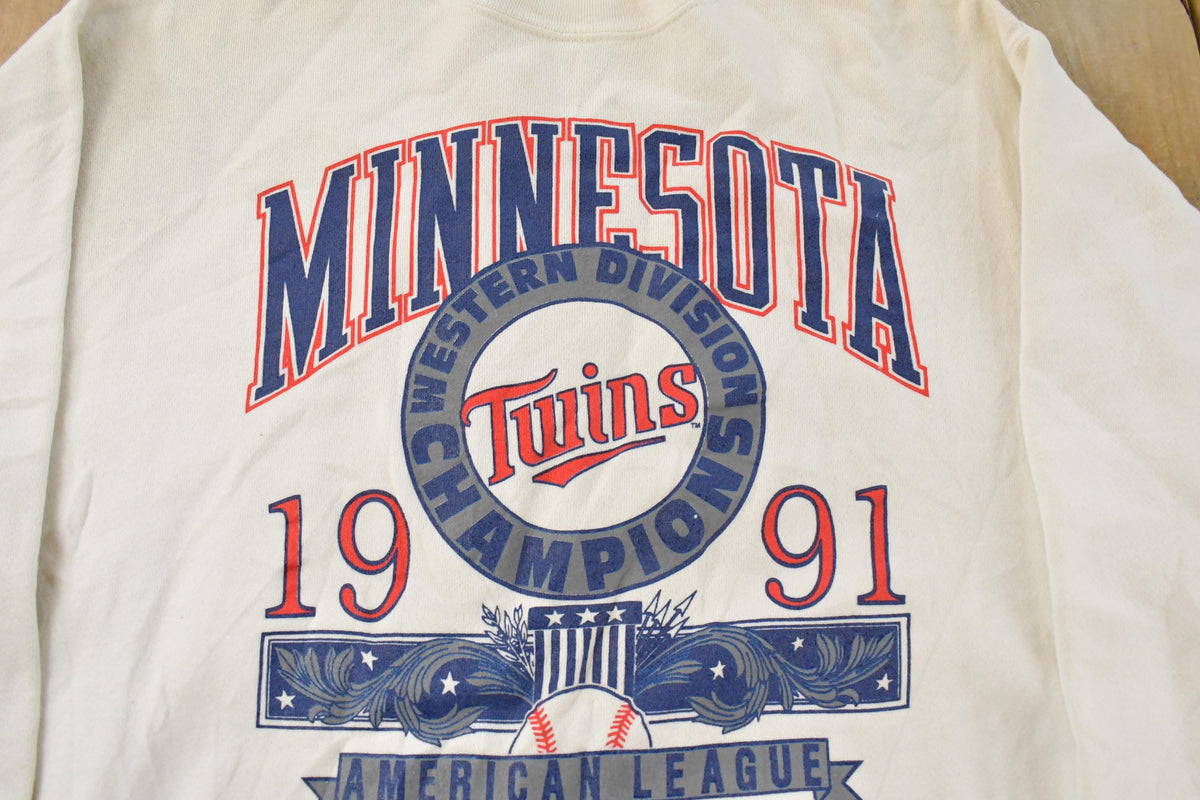 Vintage 1991 Minnesota Twins MLB World Champions Crewneck Sweatshirt Men's XL from propervintagecanada