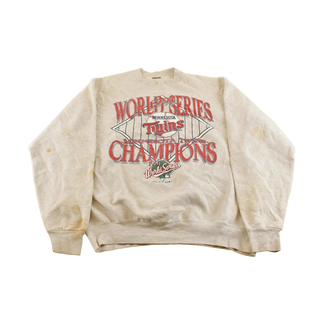 Vintage 1991 Minnesota Twins MLB World Series Champions Crewneck Sweatshirt Men's Large from propervintagecanada