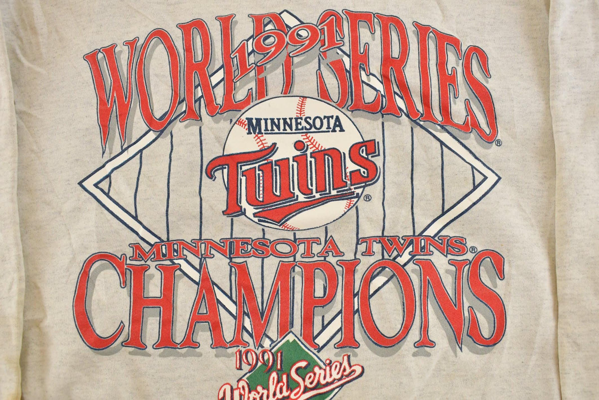 Vintage 1991 Minnesota Twins MLB World Series Champions Crewneck Sweatshirt Men's Large from propervintagecanada