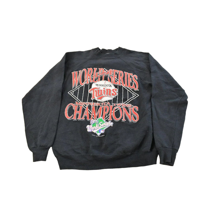 Vintage 1991 Minnesota Twins MLB World Series Champions Crewneck Sweatshirt Men's Small from propervintagecanada