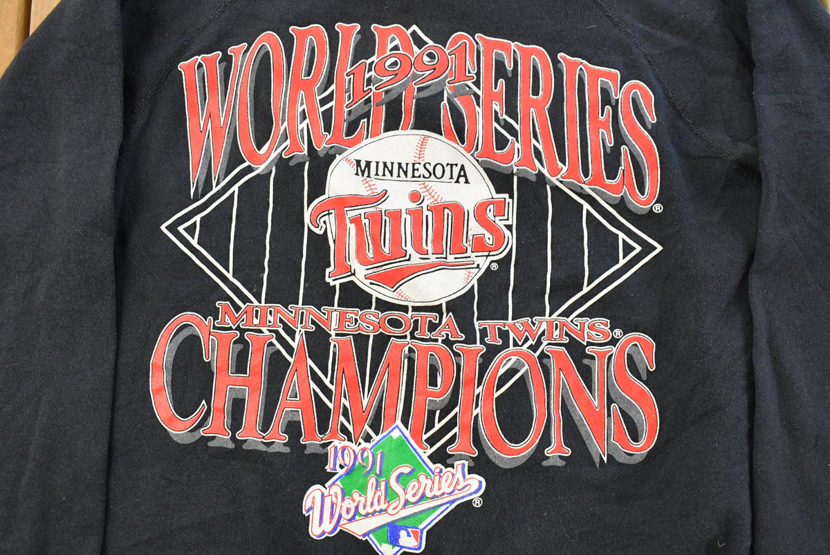 Vintage 1991 Minnesota Twins MLB World Series Champions Crewneck Sweatshirt Men's Small from propervintagecanada