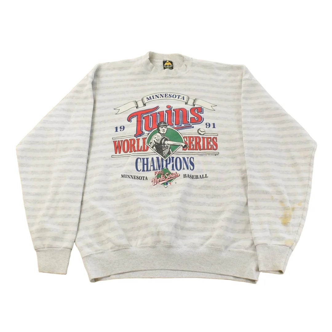 Vintage 1991 Minnesota Twins MLB World Series Champions Crewneck Sweatshirt Men's XL from propervintagecanada