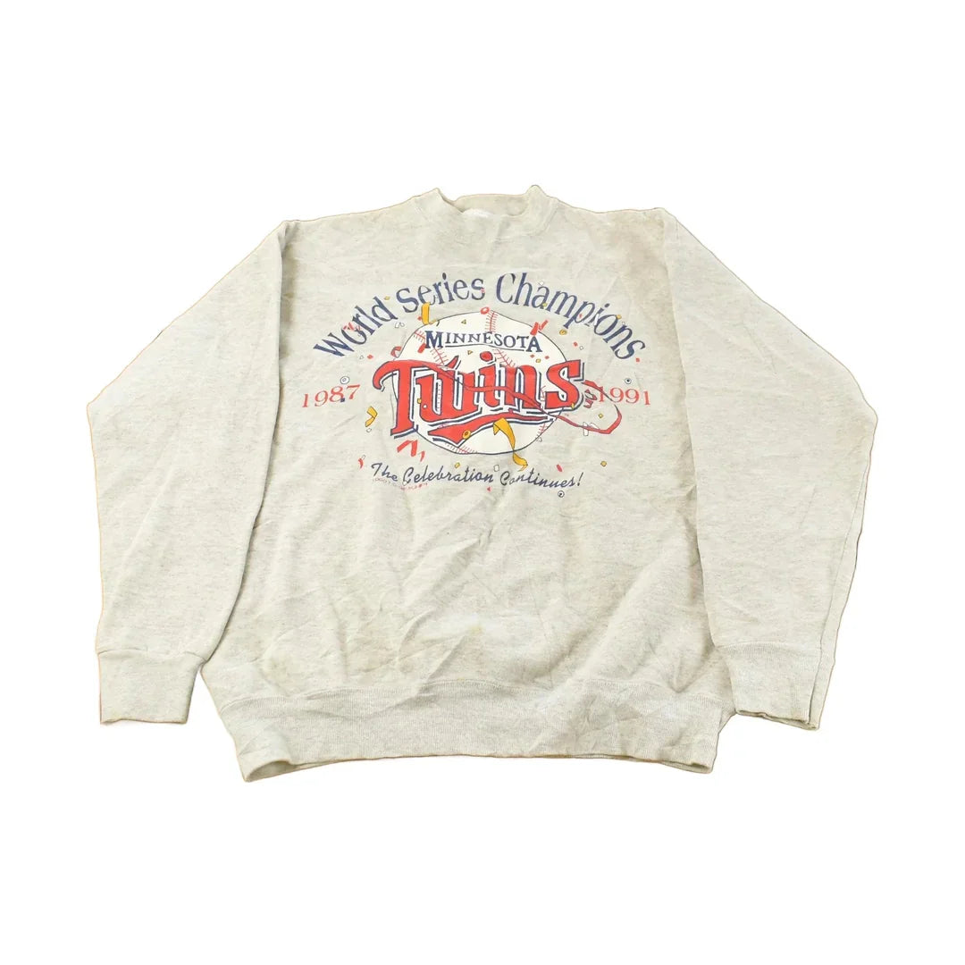 Vintage 1991 Minnesota Twins World Champions Crewneck Sweatshirt, Men's Large from propervintagecanada