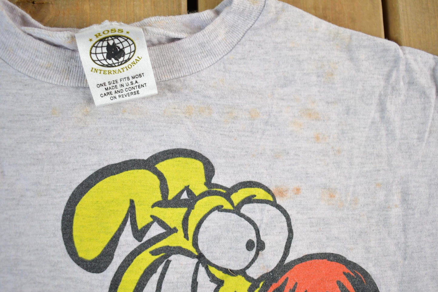 Vintage 1991 Mother Goose & Grimm Cartoon Promo T-Shirt Women's Cropped Large from propervintagecanada