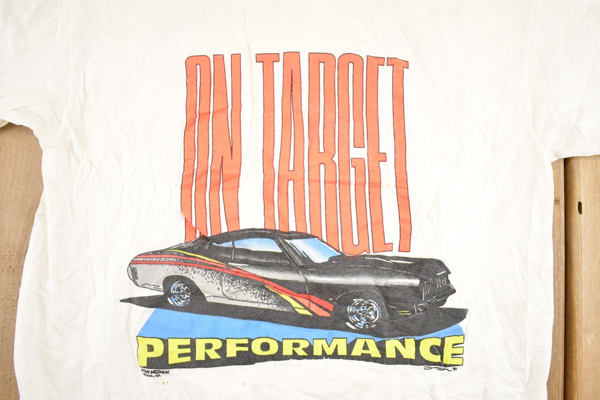 Vintage 1991 On Target Performance Souvenir Racing T-Shirt Mens M from propervintagecanada