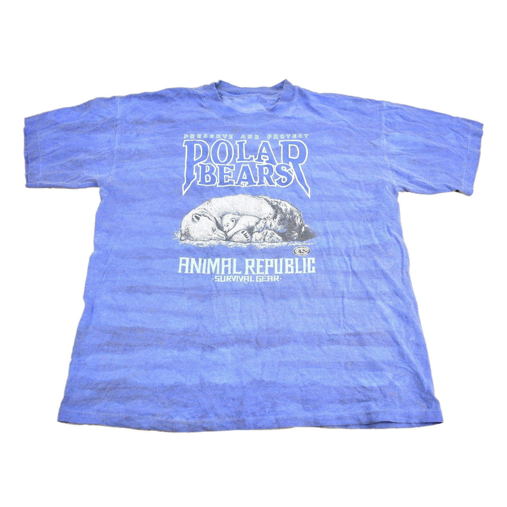Vintage 1991 Polar Bear Theme Graphic T-Shirt Men's 2XL from propervintagecanada