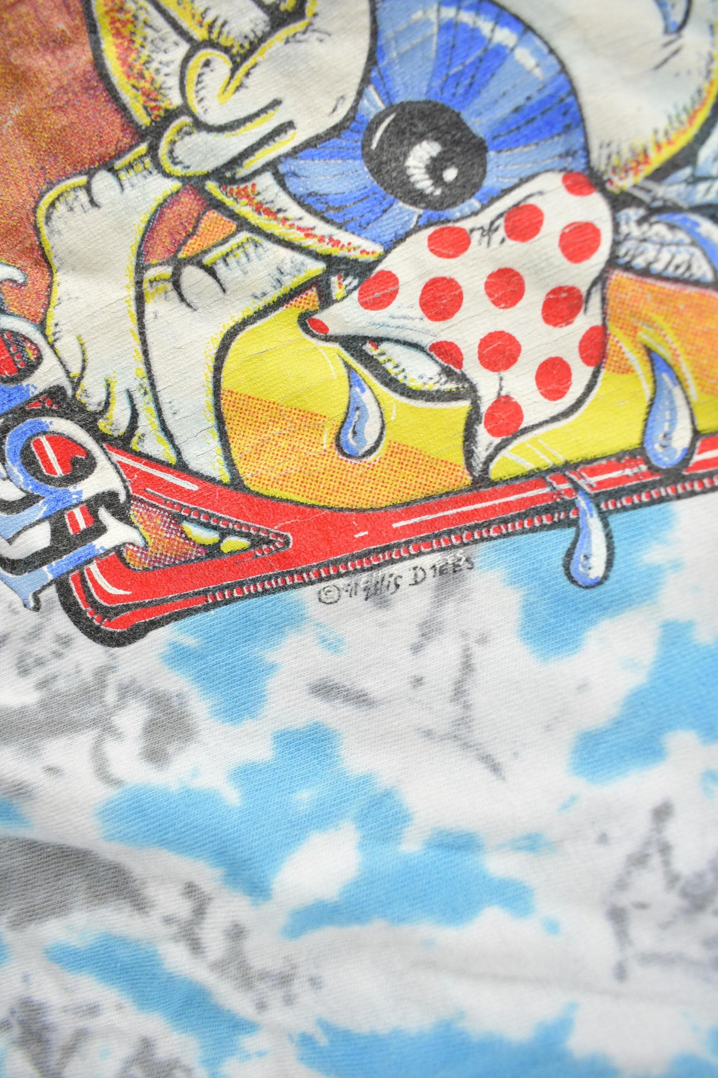 Vintage 1991 Rick Griffin Psychedelic Artwork Tie Dye Graphic T-Shirt Made In USA from propervintagecanada