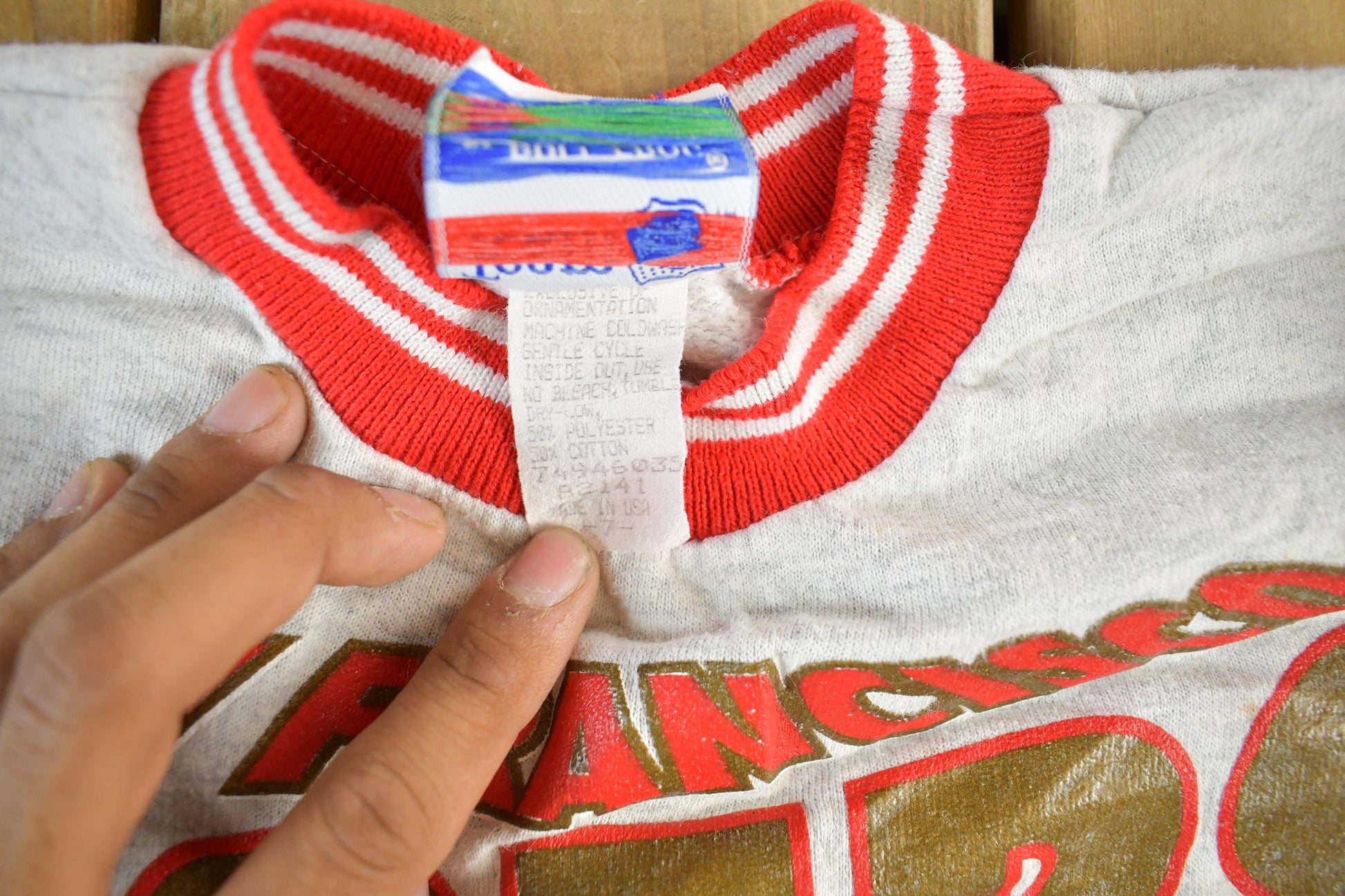 Vintage 1991 San Francisco 49ers Graphic Crewneck Sweatshirt Toddler Size 7 from propervintagecanada