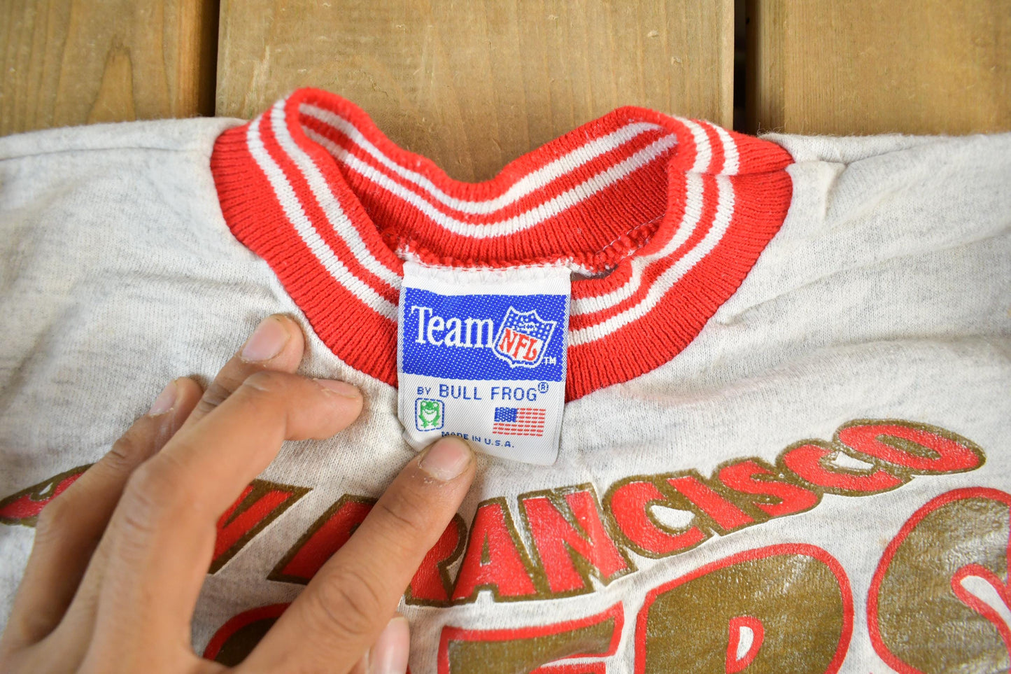 Vintage 1991 San Francisco 49ers Graphic Crewneck Sweatshirt Toddler Size 7 from propervintagecanada