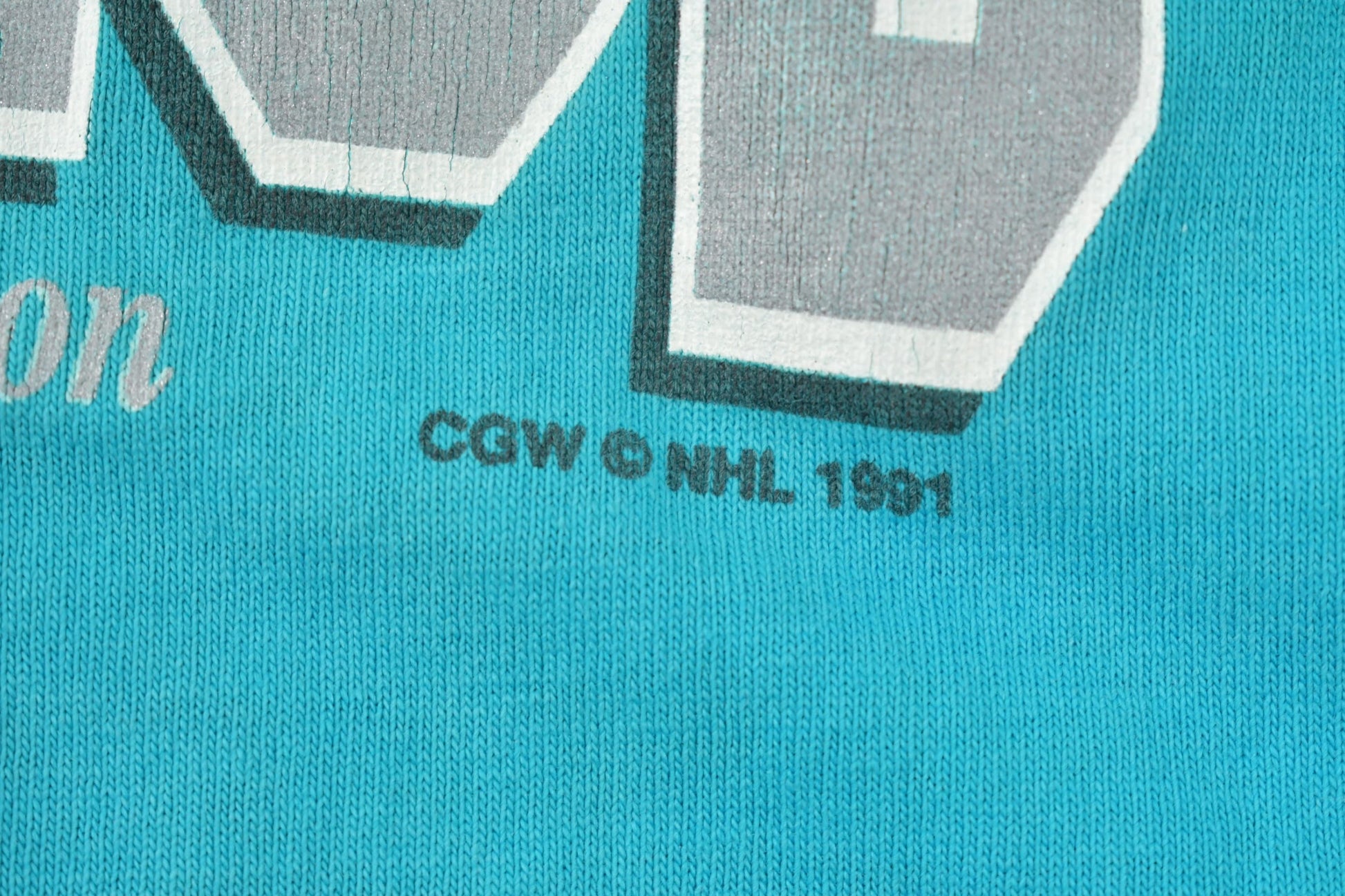 Vintage 1991 San Jose Sharks Hockey Club NHL Graphic T-Shirt Men's XL from propervintagecanada