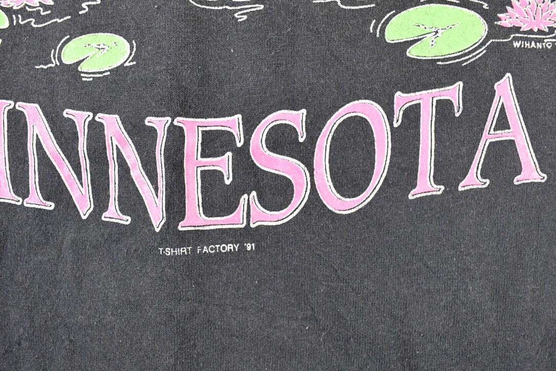 Vintage 1991 Screen Stars Best T SHirt Factory Minnesota Loon Souvenir T-Shirt Men's M / 90s Single Stitch Graphic Tee / Made in USA from propervintagecanada