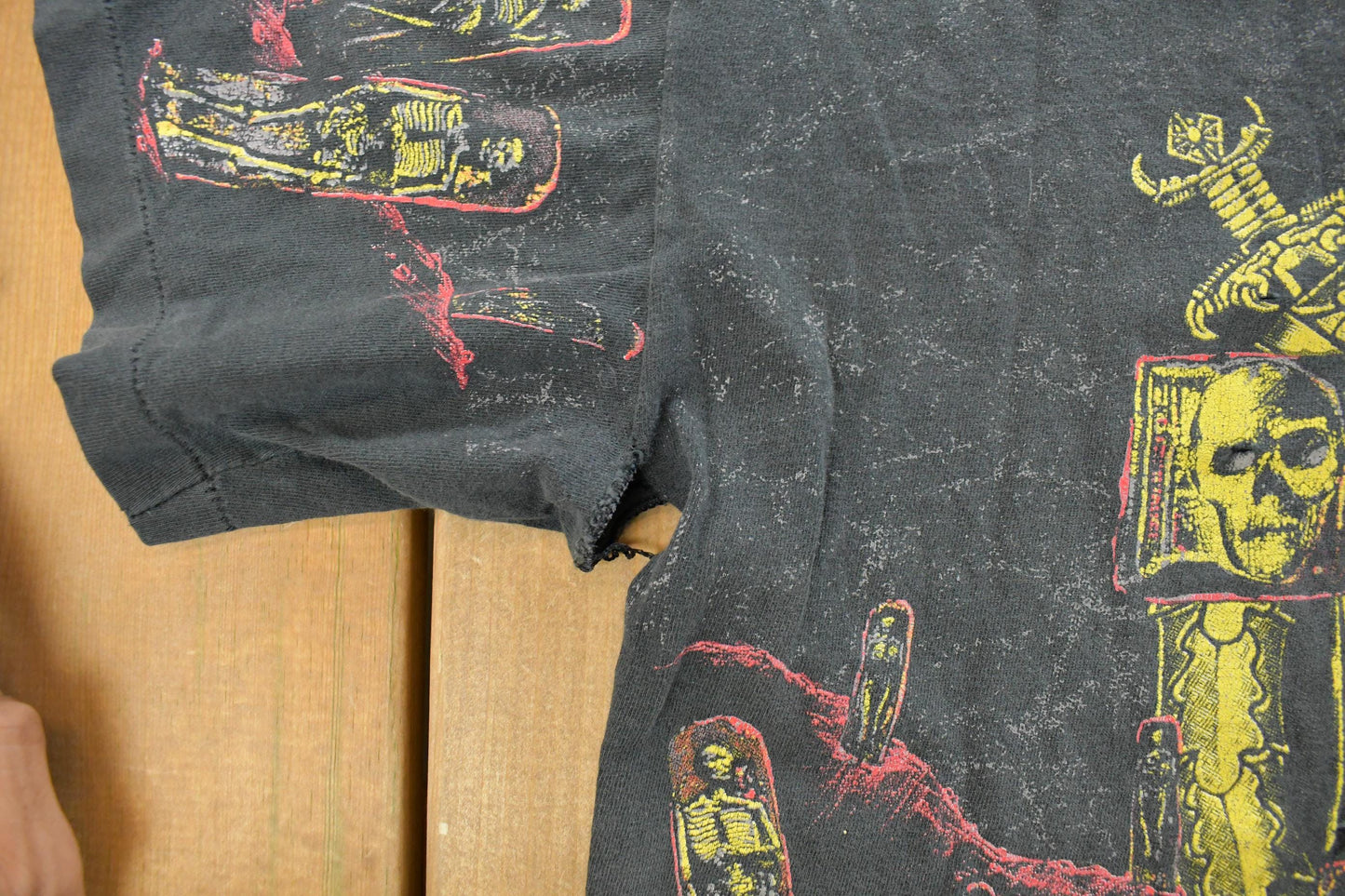 Vintage 1991 Slayer Seasons in the Abyss Tour Thrashed Band T-Shirt Men's XL from propervintagecanada