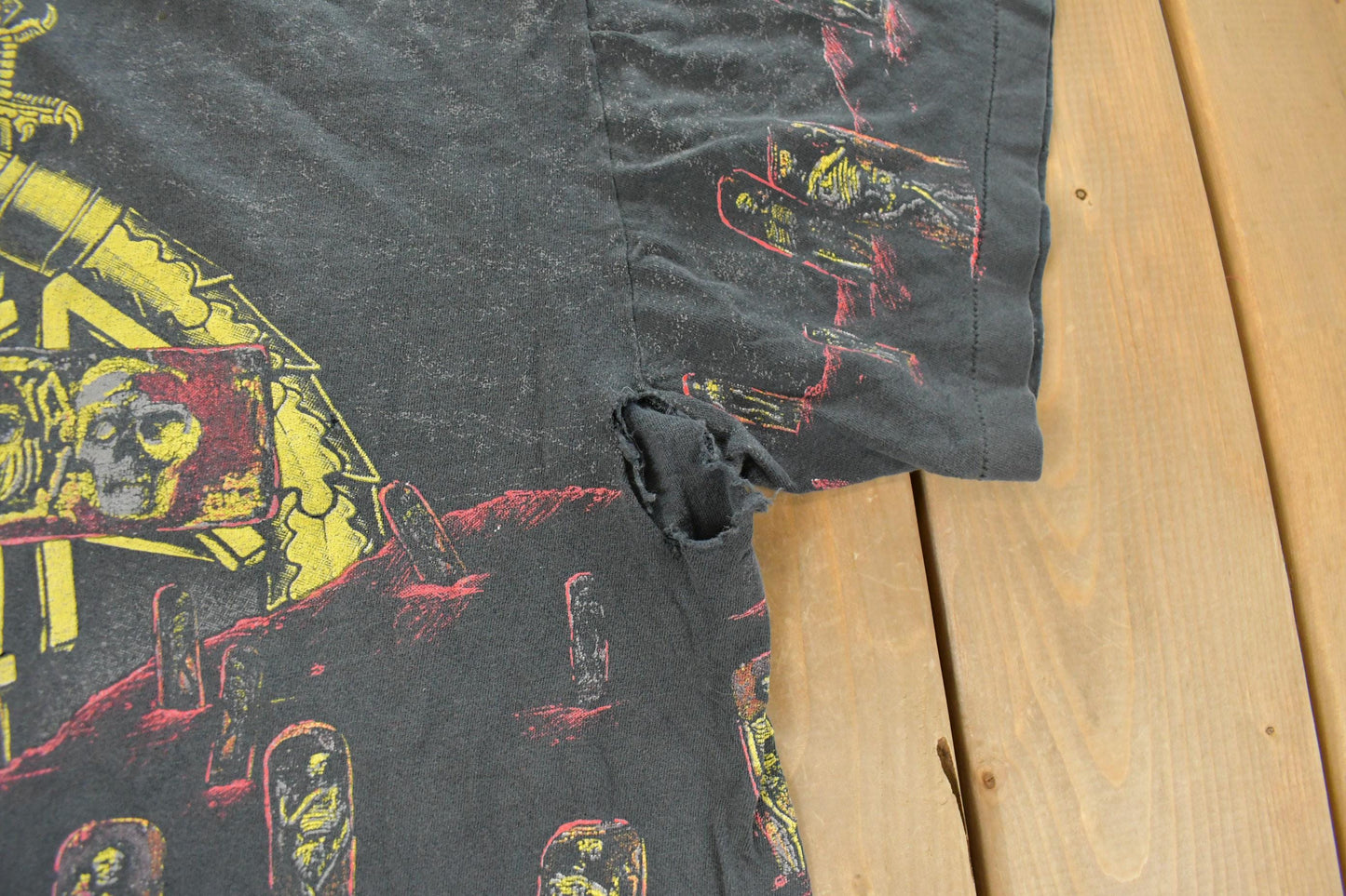 Vintage 1991 Slayer Seasons in the Abyss Tour Thrashed Band T-Shirt Men's XL from propervintagecanada