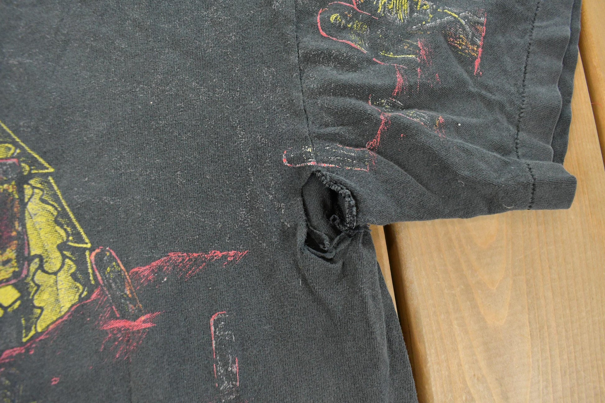 Vintage 1991 Slayer Seasons in the Abyss Tour Thrashed Band T-Shirt Men's XL from propervintagecanada