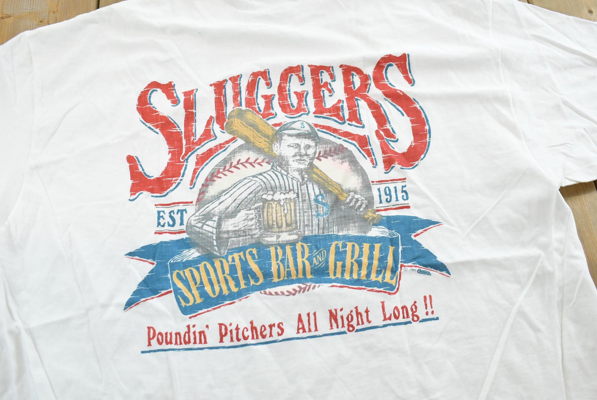 Vintage 1991 Sluggers Sports Bar & Grill Marthas's Vineyard T-Shirt Men's 2XL from propervintagecanada