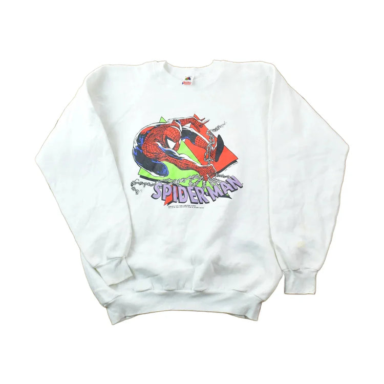 Vintage 1991 Spiderman Crewneck Men's XL from propervintagecanada