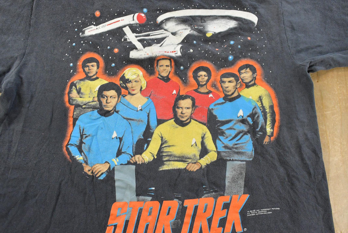 Vintage 1991 Star Trek TV Promo T-shirt Men's Large from propervintagecanada