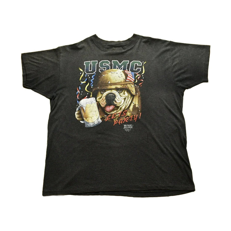 Vintage 1991 USMC War Zone 3D Emblem T-Shirt from propervintagecanada