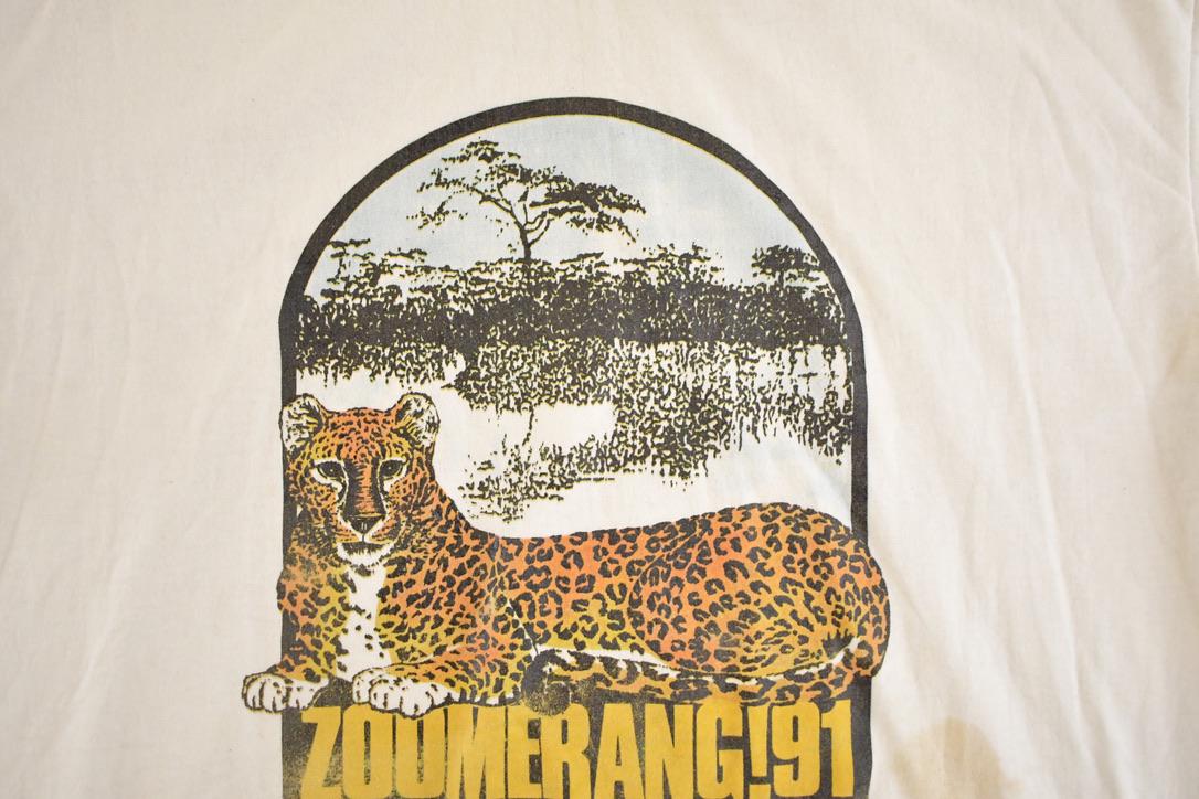 Vintage 1991 Zoomerang Leopard Souvenir Travel T-Shirt Mens L from propervintagecanada