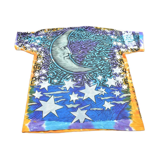 Vintage 1992 Astrology Sun and Moon All Over Print Graphic T Shirt from propervintagecanada