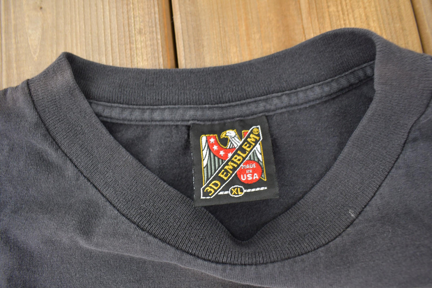 Vintage 1992 Bad To The Bone Single Stitch 3D Emblem T-Shirt Made In USA Size XL from propervintagecanada