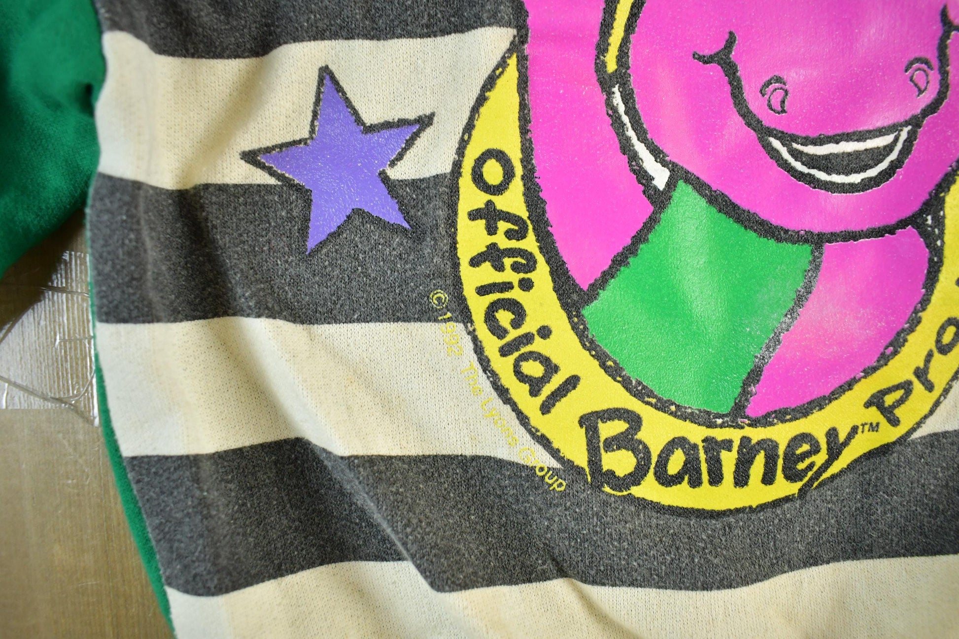 Vintage 1992 Barney Crewneck Sweatshirt Toddlers 3T from propervintagecanada