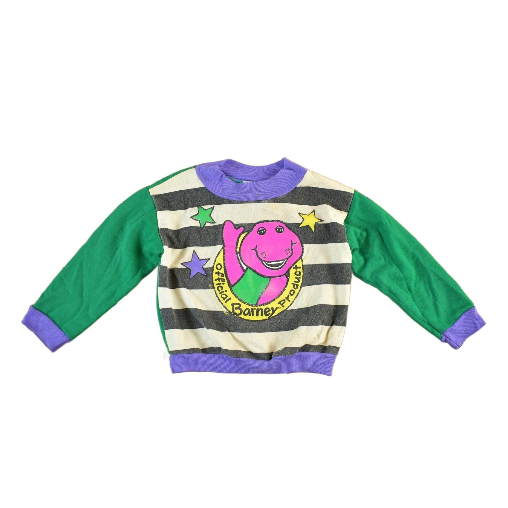 Vintage 1992 Barney Crewneck Sweatshirt Toddlers 3T from propervintagecanada